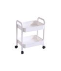 Trolley Storage Rack Multi-layer Movable Snack Rack(White)
