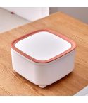 Home Desktop Mini Bomb Lid Trash Can Office Paper Basket(Orange)