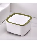 Home Desktop Mini Bomb Lid Trash Can Office Paper Basket(Green)
