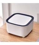 Home Desktop Mini Bomb Lid Trash Can Office Paper Basket(Blue)