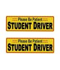 2 PCS STUDENT DRIVER Novice Car Sticker Magnetic Reflective Car Sticker 25 x 8 cm(Type B)