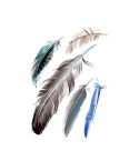 5 Sets Car 3D Feather Body Sticker Scratch Blocking Sticker(Style 2)