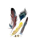 5 Sets Car 3D Feather Body Sticker Scratch Blocking Sticker(Style 4)