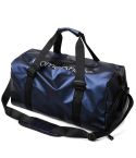 B-316 Large Capacity Glossy Waterproof Fitness Bag Luggage Bag(Blue)
