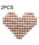2 PCS Love Shape Background Wall Balloon Confession Wedding Decoration Balloon(Rose Gold)