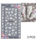 2 PCS 5D Stereoscopic Hollow Lace Nail Stickers Nail Art 3D Flower Embossed Stickers(5D-K57)