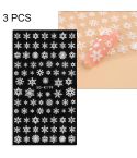 3 PCS 5D Embossed Nail Stickers Christmas Snowflake Elk Nail Stickers(5D-K119)