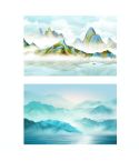 3D Double-Sided Matte Photography Background Paper(National Wind Landscape 1)