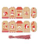 2 Packs 50pcs/set  Christmas Kraft Paper Tags Gift Wrapping Paper Labels(Series 12)