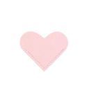 Mini Business Student Library Portable PU Leather Heart Shaped Bookmark(Girl Pink)