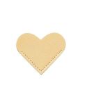 Mini Business Student Library Portable PU Leather Heart Shaped Bookmark(Champagne Gold)