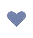 Mini Business Student Library Portable PU Leather Heart Shaped Bookmark(Light Blue)