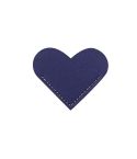 Mini Business Student Library Portable PU Leather Heart Shaped Bookmark(Navy Blue)