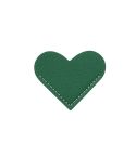 Mini Business Student Library Portable PU Leather Heart Shaped Bookmark(Grass Green)