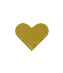 Mini Business Student Library Portable PU Leather Heart Shaped Bookmark(Apple Green)