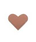 Mini Business Student Library Portable PU Leather Heart Shaped Bookmark(Milk Tea Brown)