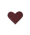Mini Business Student Library Portable PU Leather Heart Shaped Bookmark(Brown)