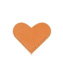 Mini Business Student Library Portable PU Leather Heart Shaped Bookmark(Light Brown)