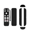 For ONN Android TV 4K UHD Streaming Device Y55 Anti-Fall Silicone Remote Control Cover(Black)