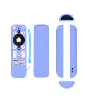 For ONN Android TV 4K UHD Streaming Device Y55 Anti-Fall Silicone Remote Control Cover(Luminous Blue)