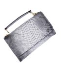 Multi-functional Chain Lady Cross-body Wrist Bag(Snake Pattern Gray White)