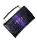 Multi-functional Chain Lady Cross-body Wrist Bag(Crocodile Head Purple)