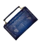Multi-functional Chain Lady Cross-body Wrist Bag(Snake Pattern Blue)