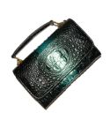 Multi-functional Chain Lady Cross-body Wrist Bag(Crocodile Head Green)