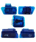 Motorcycle Headlight Horn Steering Switch Accessories(5 in 1 Blue)
