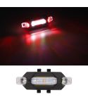 Motorcycle Bicycle Charging Strobe Decorative Warning Tail Light(Red White Light)