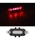 Motorcycle Bicycle Charging Strobe Decorative Warning Tail Light(Red Blue Light)