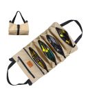 WESSLECO Oxford Cloth Electrical Hardware Hanging Tool Storage Bag(Khaki)