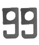 2pcs Motorcycle Type 69 Aluminum Alloy Multifunctional Helmet Hook(Titanium Color)