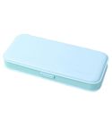 WJ-WJH-2 Plastic Compartment Large-capacity Shatter-resistant Flip-top Stationery Box(Blue)