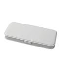 WJ-WJH-2 Plastic Compartment Large-capacity Shatter-resistant Flip-top Stationery Box(Grey)