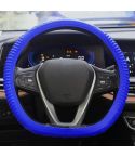 Silicone Non-slip Wear-resistant Concave Point Car Steering Wheel Cover, Size: 34-38cm(Blue)