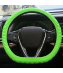Silicone Non-slip Wear-resistant Concave Point Car Steering Wheel Cover, Size: 34-38cm(Green)