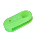 For Fiat 500 2pcs Folding 3 Button Remote Control Silicone Case(Luminous Green)