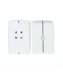 For Renault Koleos/Megane 2pcs 4 Button Honeycomb Pattern Silicone Key Cover(White Black Line)