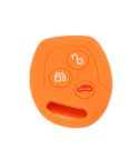 For Ford Transit/Focus 2pcs 3-Button Silicone Key Protector(Orange)