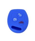 For Ford Transit/Focus 2pcs 3-Button Silicone Key Protector(Sea ??Blue)