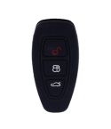 For Ford Focus/Mondeo 2pcs Folding Three-Button Key Protect Cover(Black)
