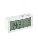8890H Multifunctional Photosensitive Bedside Small Alarm Clock LCD Screen Digital Clock(White)