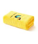 Coral Fleece Cartoon Embroidery Towel Kid Household Thickened Soft Absorbent Towel(Yellow)