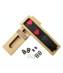 Embroidered Heart Pattern SLR Camera Strap Mirrorless Camera Love Lanyard(Girl Heart-A-Metal Ring)