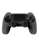 For PS4 Wireless Bluetooth Game Controller With Light Strip Dual Vibration Game Handle(Black)
