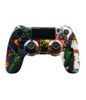 For PS4 Wireless Bluetooth Game Controller With Light Strip Dual Vibration Game Handle(Hulk)