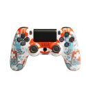 For PS4 Wireless Bluetooth Game Controller With Light Strip Dual Vibration Game Handle(Gear)