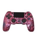 For PS4 Wireless Bluetooth Game Controller With Light Strip Dual Vibration Game Handle(Fantastic Purple)