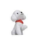 Warm Color Teddy Series Beckoning Figure Gardening Decoration Car Ornaments(White)